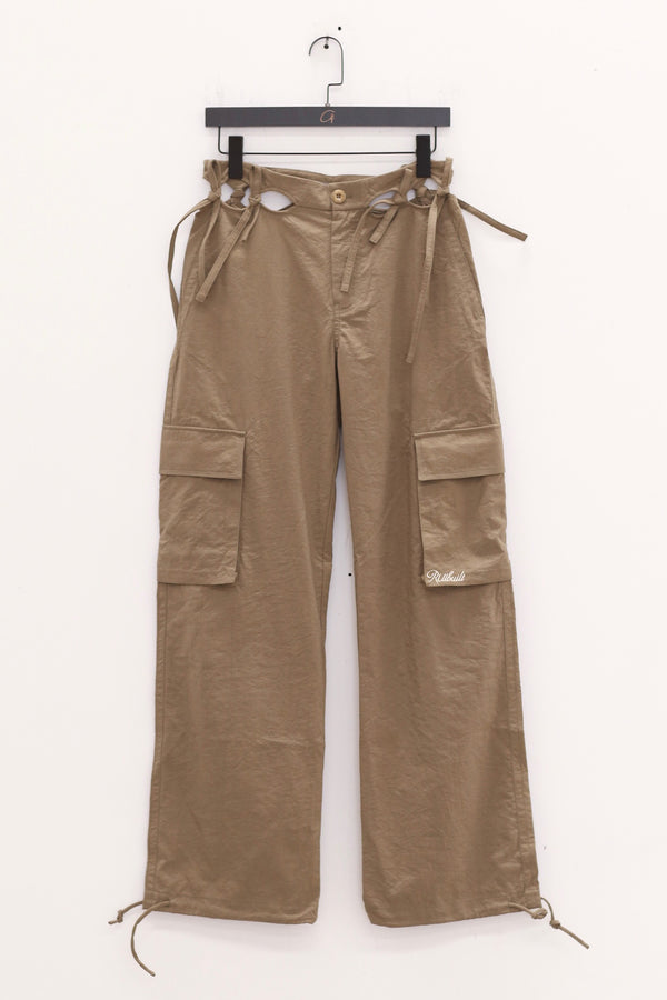 RUI built 25 spring and summer embroidered hollow overalls RUI-RSS25WV03-JL Army Green